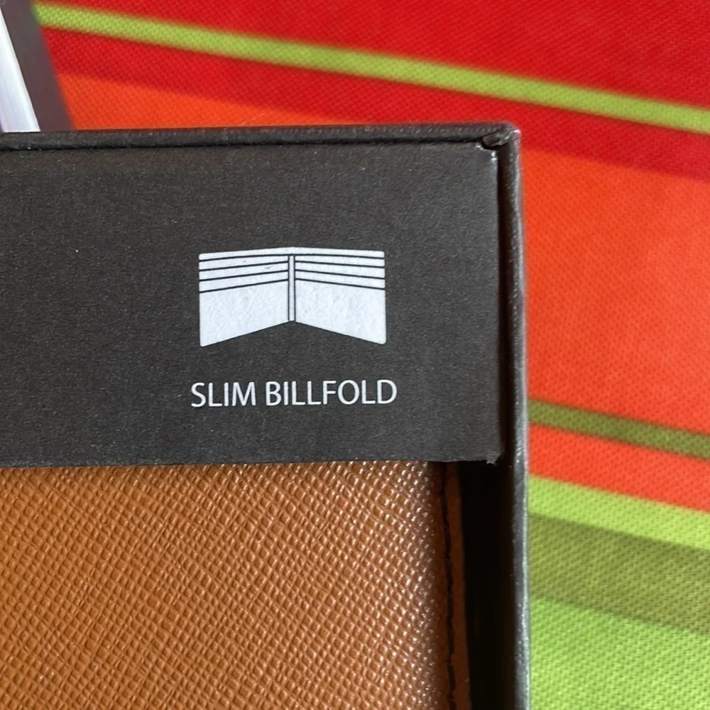 Brand New Michael Kors Genuine Leather Slim Billfold Andy Luggage Mens Wallet